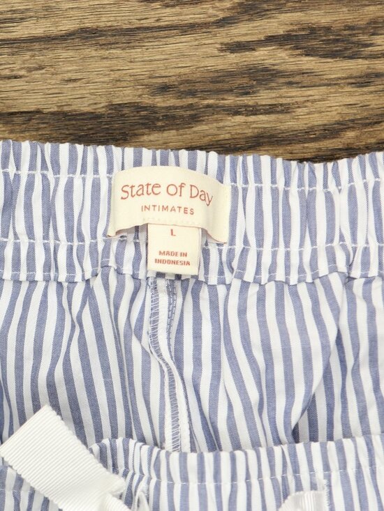 Blue State Of Day Printed Poplin Pajama Pants 100180262Ms Stripe L Sz L main image 4